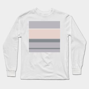 A single hybrid of Very Light Pink, Philippine Gray, Gray (X11 Gray) and Light Grey stripes. Long Sleeve T-Shirt